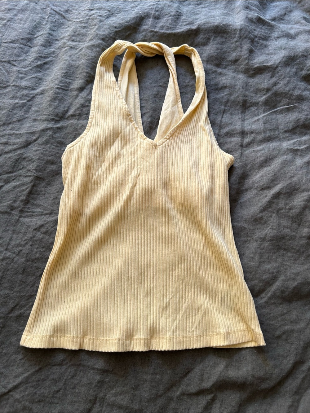 Women’s Ribbed V-Neck Tank w Shelf Bra